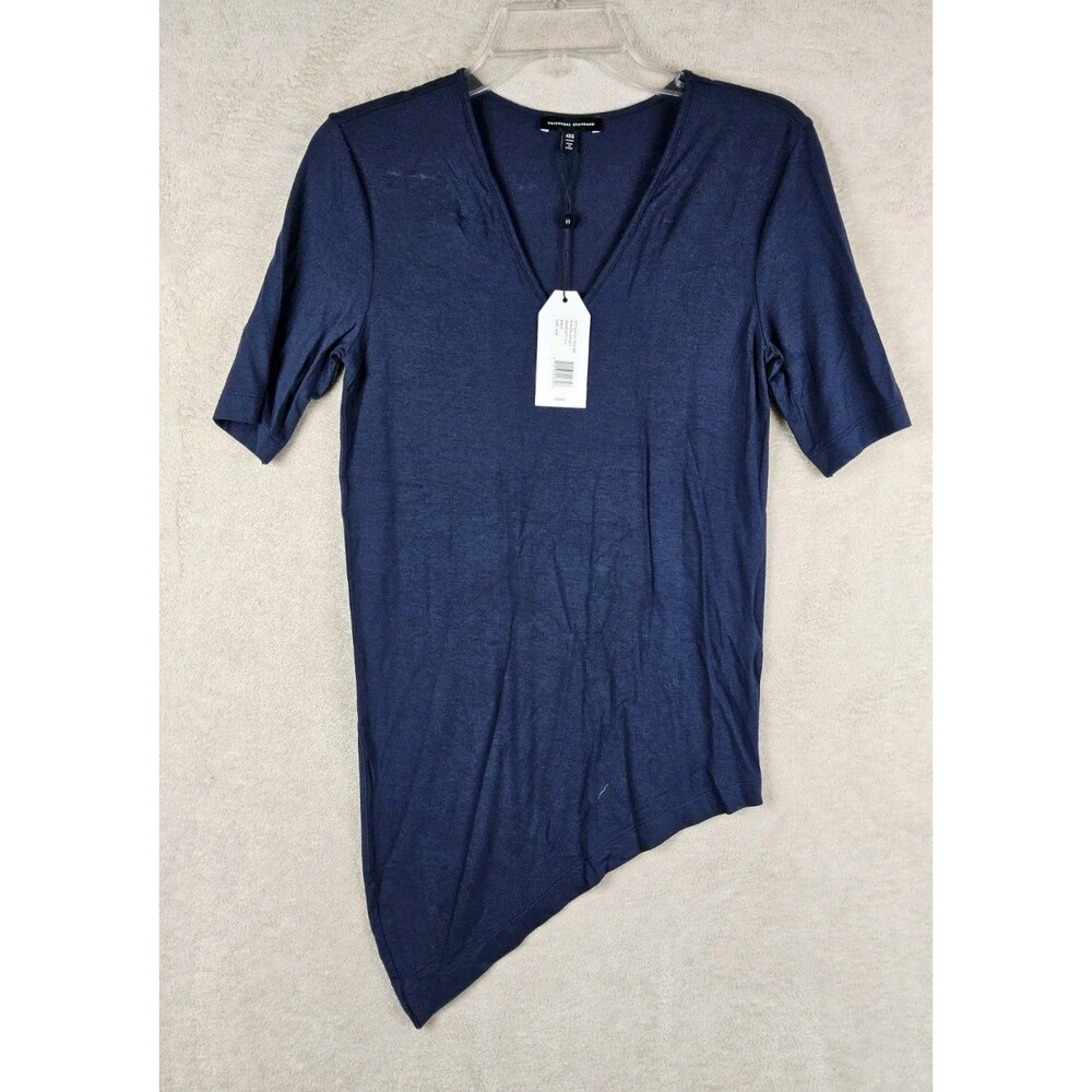 Universal Standard Women's V Neck Elbow Sleeve Asymmetrical Top Size 4XS (0/00)